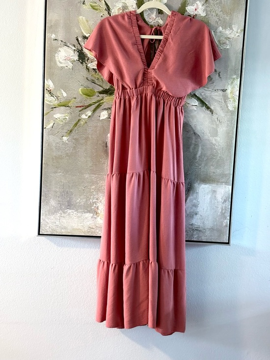 Simplee Apparel Dresses & Skirts - Simplee Dusty Rose Tiered Maxi Dress